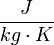 \frac{J}{kg \cdot K}
